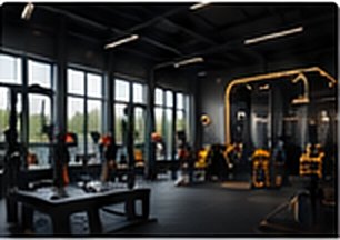 Modern gym with training equipment